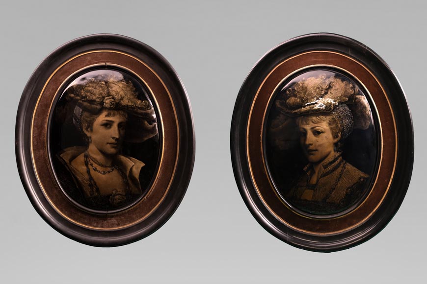 Paul SOYER, Pair of Enameled Portraits, late 19th century-0