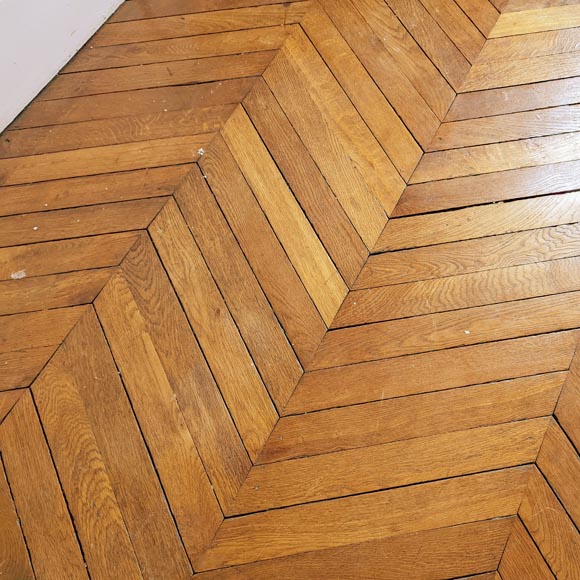 12 m² lot of oak herringbone parquet-0