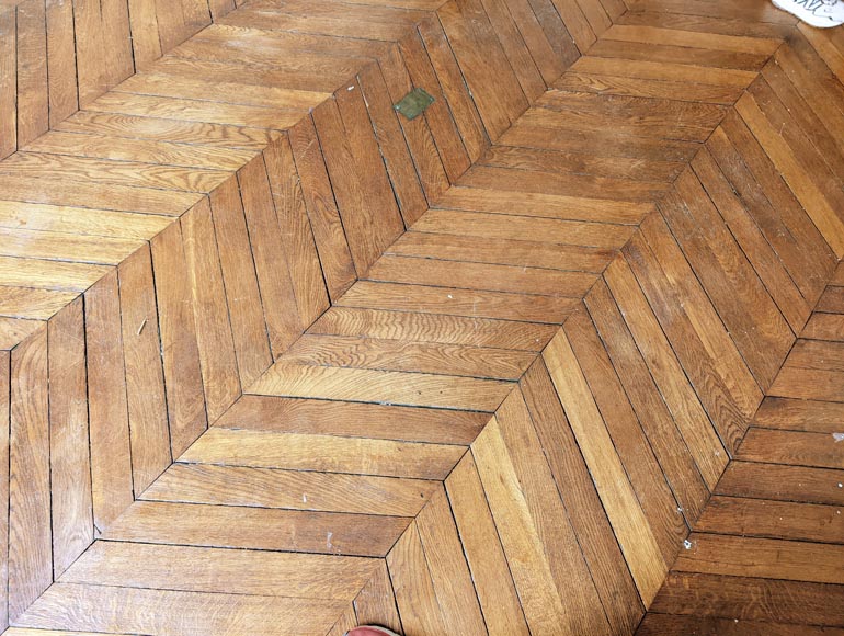 12 m² lot of oak herringbone parquet-3