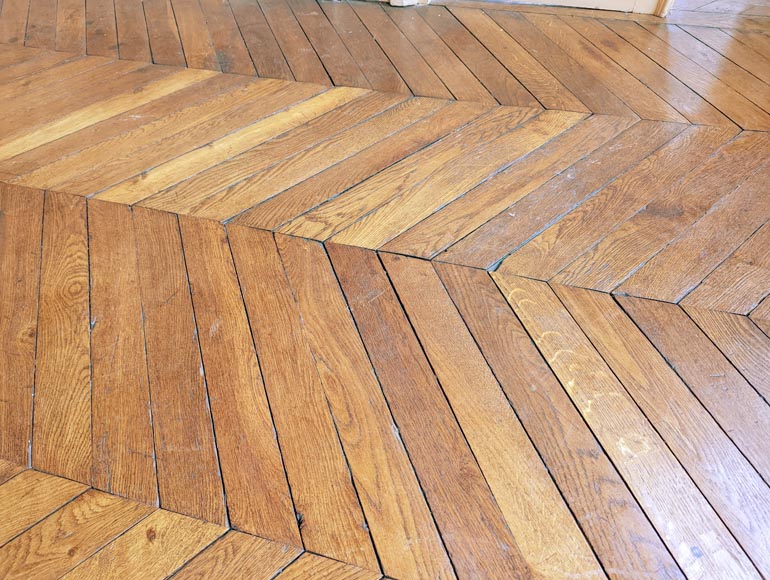 12 m² lot of oak herringbone parquet-4