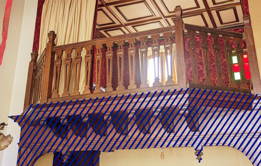 Napoleon III-style oak railing-2