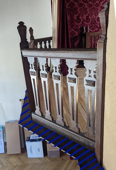 Napoleon III-style oak railing-6