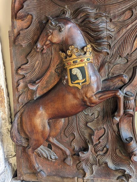 Mantel with Vansittart and Crosbie coat of arms-6