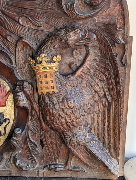 Mantel with Vansittart and Crosbie coat of arms-11