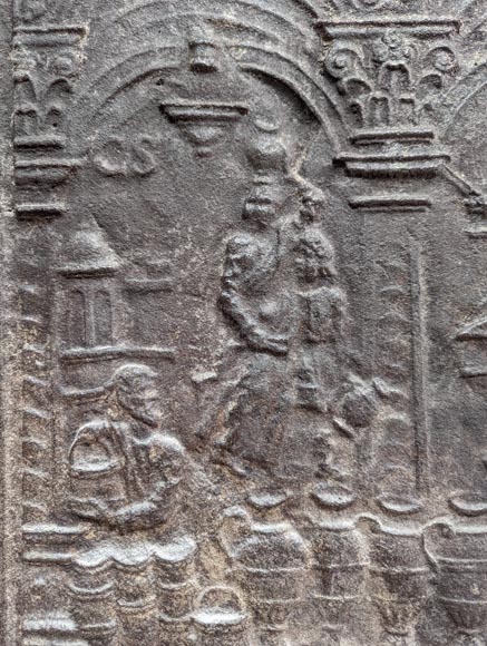 Fireback depicting a religious  scene, 18th century-2