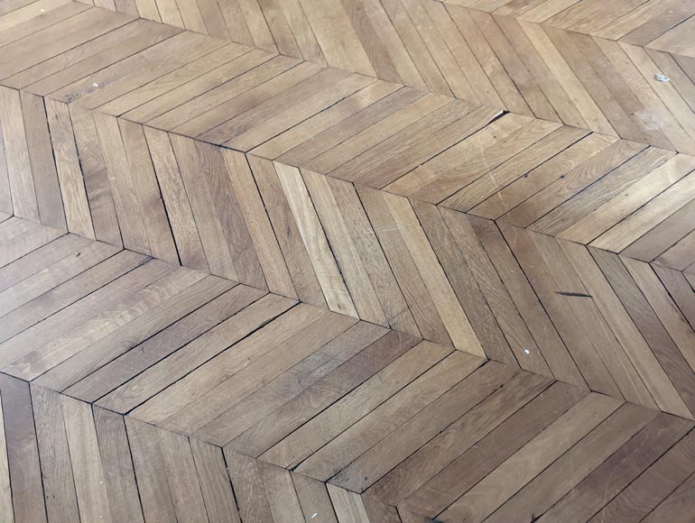 15 m² lot of oak herringbone parquet-3