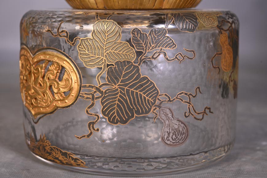 L’Escalier de CRISTAL – Japonist Glass Clock in the Shape of a Sphere Emerging from a Lotus Flower-14
