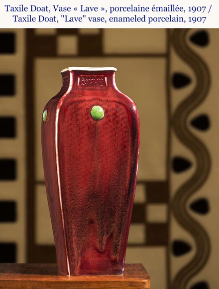 Taxil DOAT for the SÈVRES Manufacture, Oxblood Red Glazed Porcelain Jardinière, 1907-8