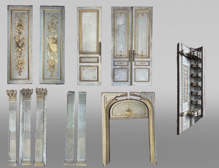 René Gaillard (architect), Aimé Octobre (sculptor), Regency-Style Painted and Gilded Woodwork, 1919-0