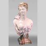 Louis-Robert CARRIER-BELLEUSE for the CHOISY-LE-ROI faience factory, Bust of Diana, circa 1900