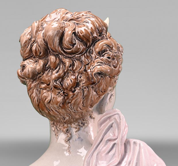 Louis-Robert CARRIER-BELLEUSE for the CHOISY-LE-ROI faience factory, Bust of Diana, circa 1900-4