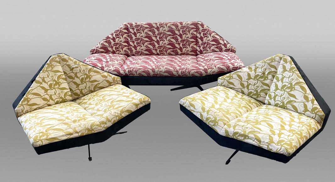SCHMIEDER – “Brasilia” Seating Set: Sofa and Pair of Armchairs, Sweden, 1960-0
