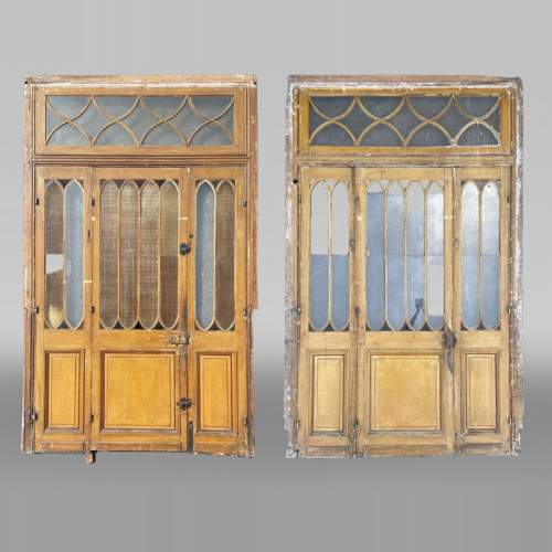 Pair of Triple Doors with Glazed Frame – Circa 1900