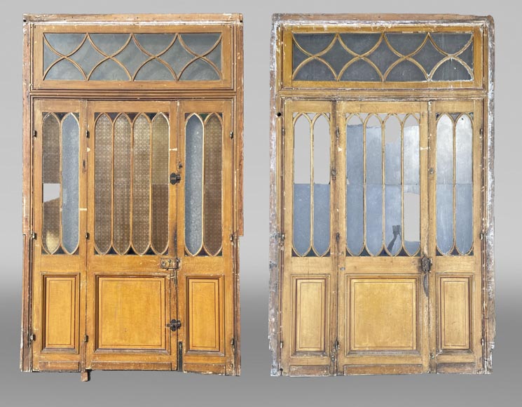 Pair of Triple Doors with Glazed Frame – Circa 1900 Pair of Triple Doors with Glazed Frame – Circa 1900-0