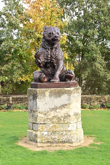 Joseph Simon Volmar (Berne, 1796-1865), Pair of bears in cast iron-4