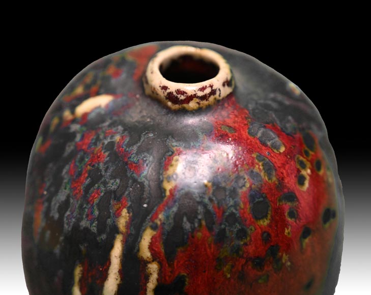 Pierre-Adrien Dalpayrat, Small Glazed Stoneware Vase, late 19th century-3