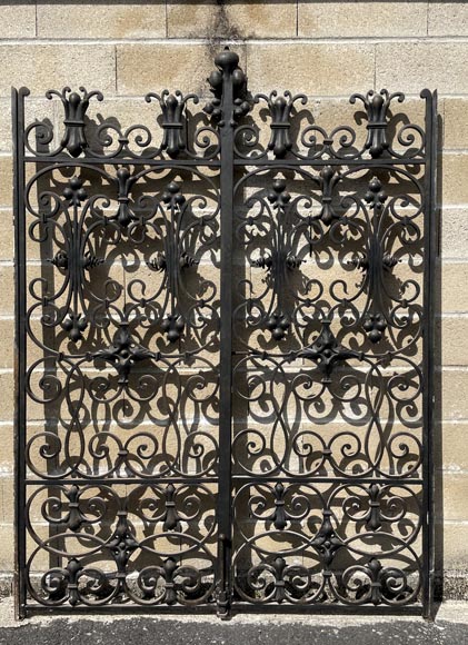 Napoleon III-style wrought iron double gate, 19th century-1