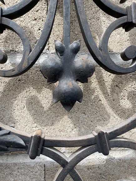 Napoleon III-style wrought iron double gate, 19th century-7