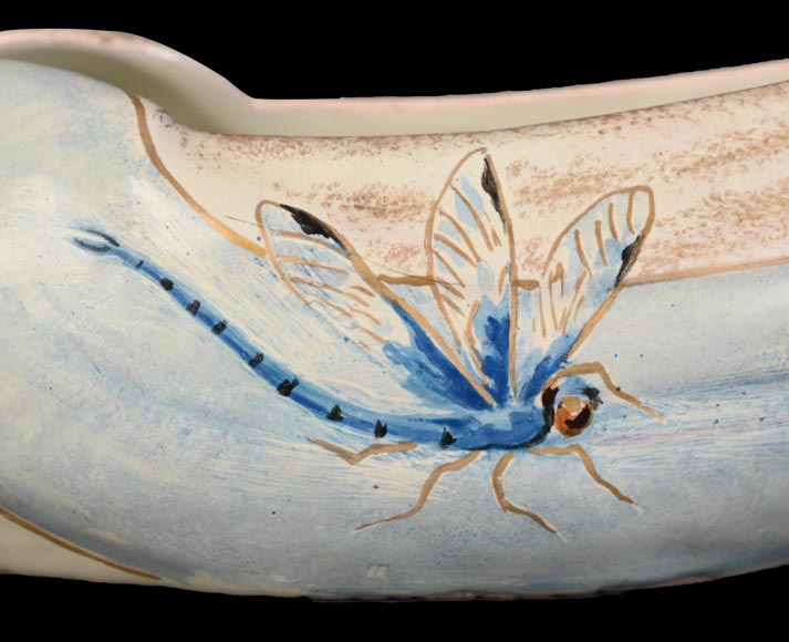 Émile GALLÉ, Plant holder with dragonflies, circa 1880-6