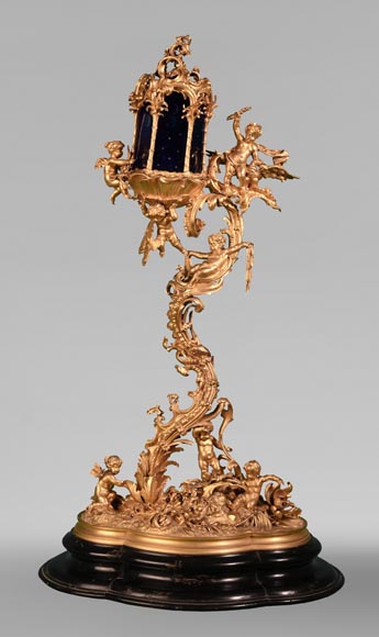 Art foundry of Johann HERZNER (attributed to), Lantern with rich rococo decoration, Second half of the 19th century-1