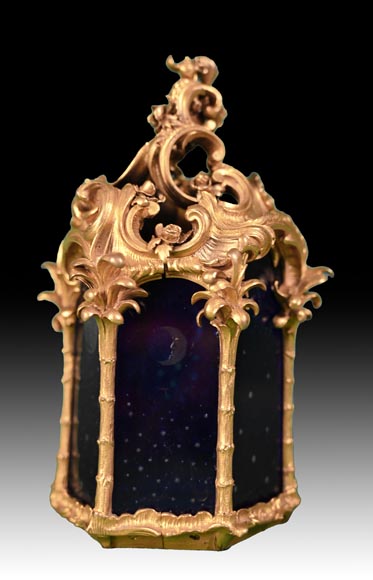 Art foundry of Johann HERZNER (attributed to), Lantern with rich rococo decoration, Second half of the 19th century-15