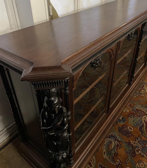 Louis-Édouard LEMARCHAND - Napoleon III low bookcase About 1850-2