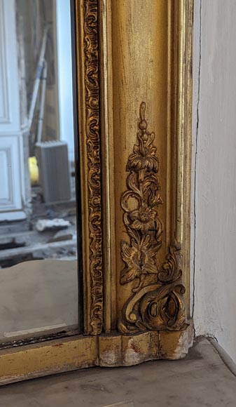 Gilded Trumeau in the Napoleon III style with corners decorated with palmettes-4