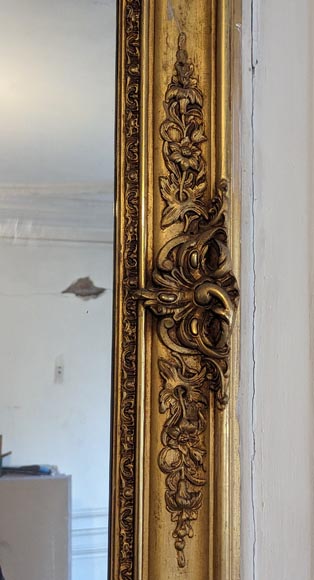 Gilded Trumeau in the Napoleon III style with corners decorated with palmettes-5