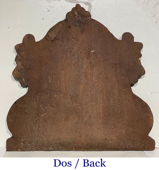 Fireplace plaque with snakes, bearing the arms of Colbert-8