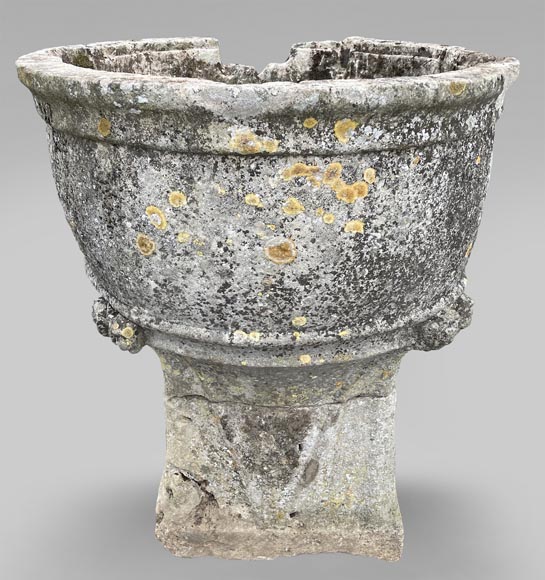 Imposing antique stone stoup-0