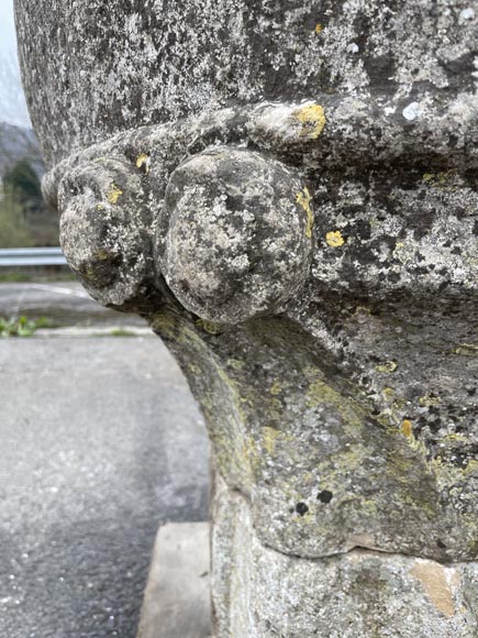 Imposing antique stone stoup-10