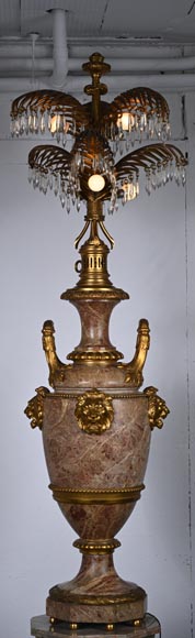 Napoléon III Lamp in Sarrancolin Marble, modern base-1