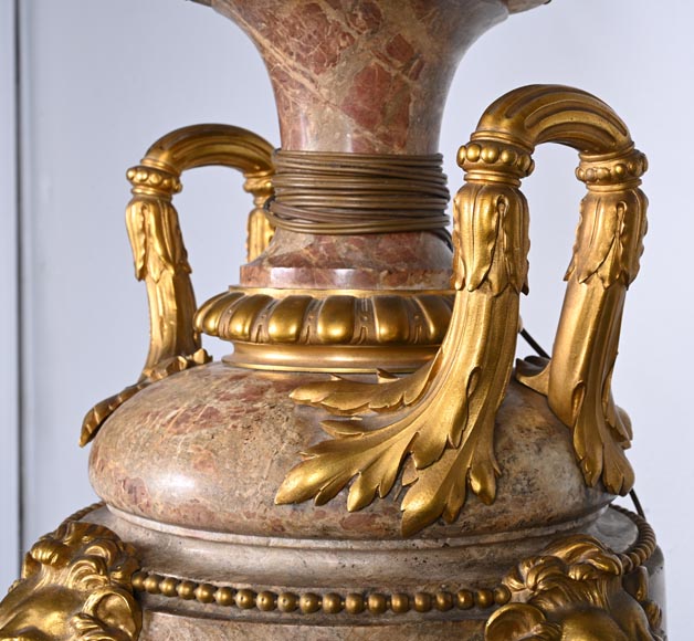 Napoléon III Lamp in Sarrancolin Marble, modern base-8