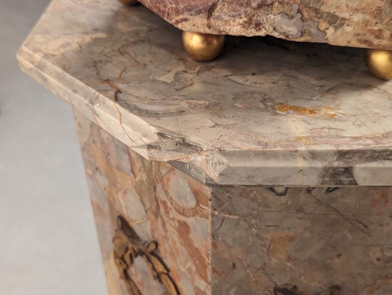 Napoléon III Lamp in Sarrancolin Marble, modern base-12