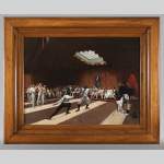 LIGNIER - The fencing circle, painting