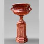 Jules CANTINI, Large Urn in Numidia Red Breccia Marble,second half of the 19th century