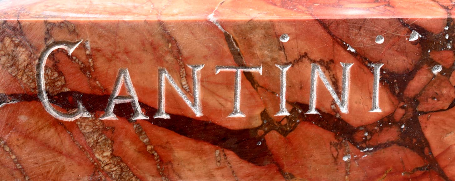 Jules CANTINI, Large Urn in Numidia Red Breccia Marble with Console, second half of the 19th century-12