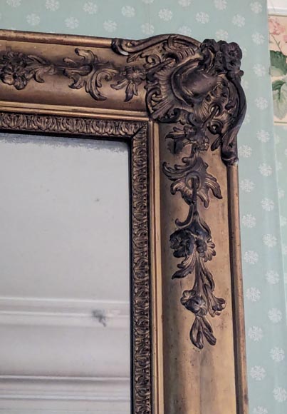 Napoleon III-style gilded trumeau with plant ornaments-2