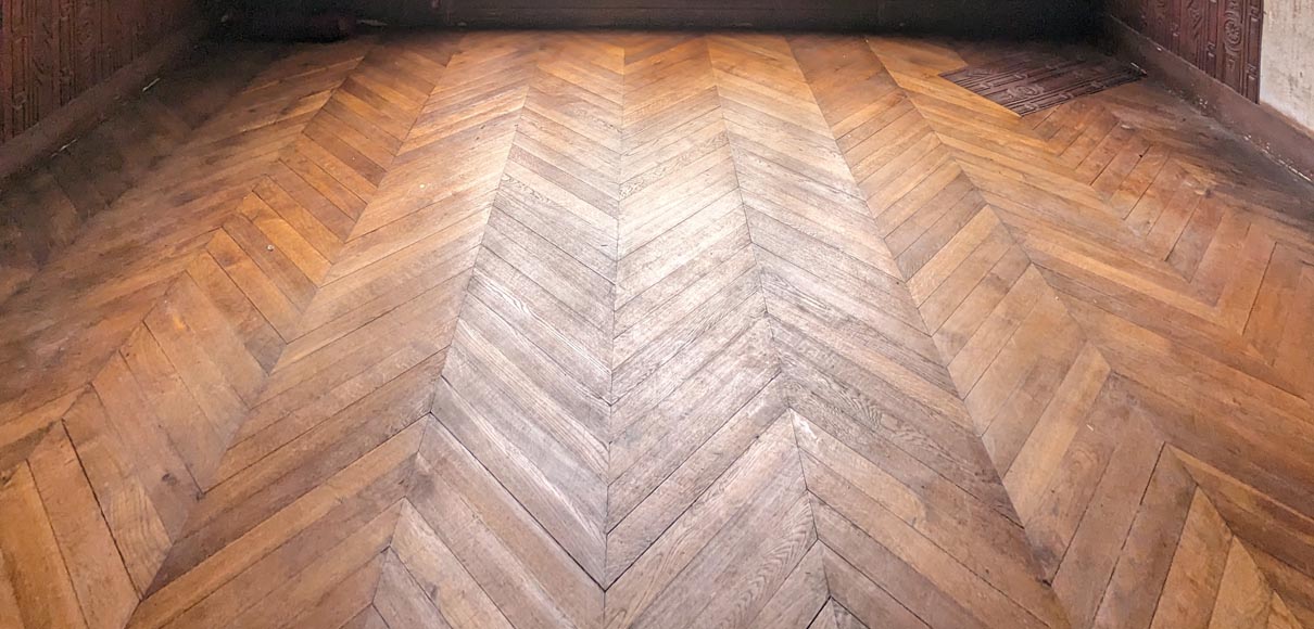 18 m² lot of Point de Hongrie parquet flooring-1