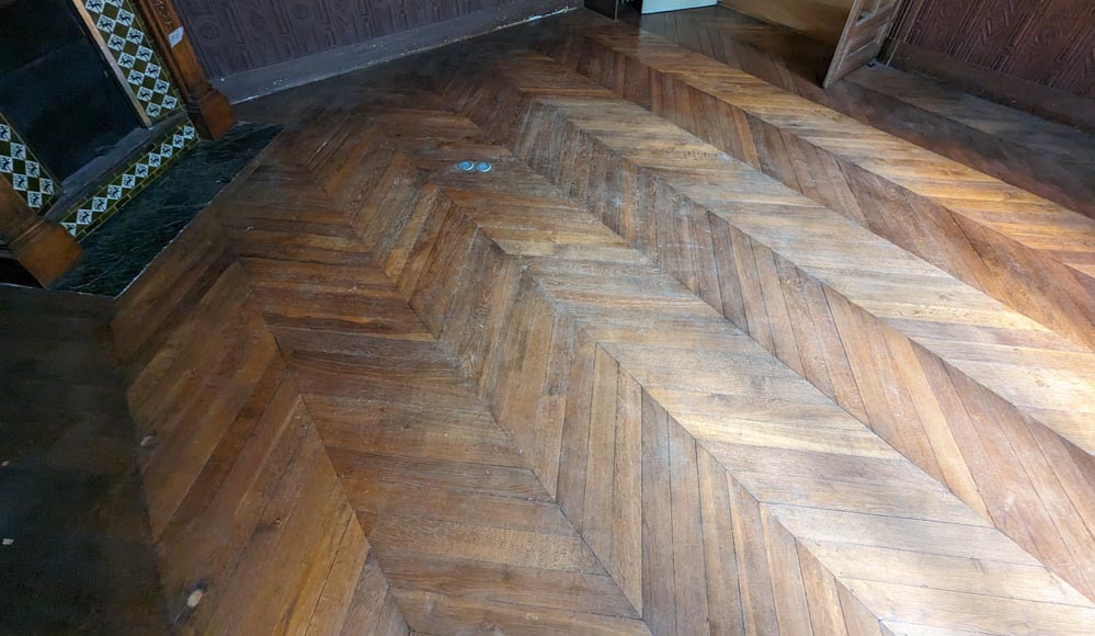 18 m² lot of Point de Hongrie parquet flooring-2