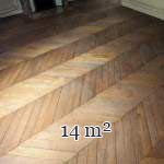 14 m² lot of Point de Hongrie parquet flooring