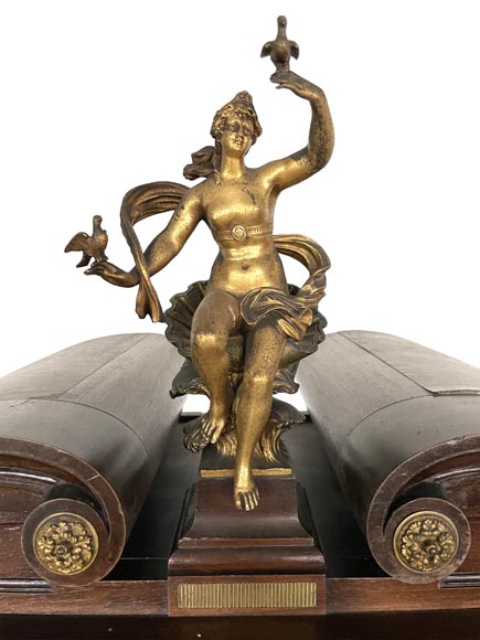 Aimé Millet (1819–1891) — Large Neo-Renaissance cabinet in walnut and gilt bronze-2