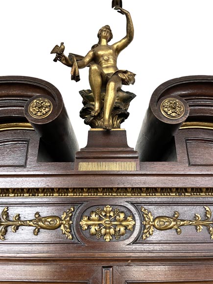 Aimé Millet (1819–1891) — Large Neo-Renaissance cabinet in walnut and gilt bronze-7
