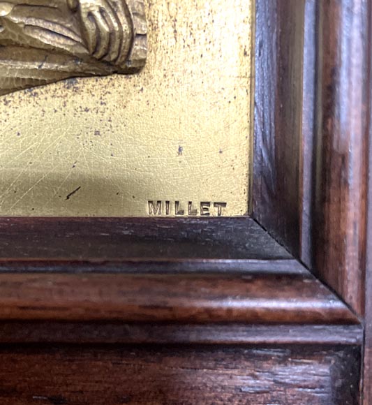 Aimé Millet (1819–1891) — Large Neo-Renaissance cabinet in walnut and gilt bronze-11