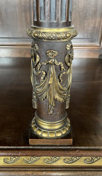 Aimé Millet (1819–1891) — Large Neo-Renaissance cabinet in walnut and gilt bronze-15