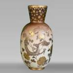 Jules Barbe for Thomas Webb (attributed to), Japanese-style Vase with Dragons, late 19th Century 