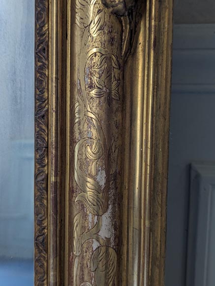 Napoleon III style gilded trumeau with richly decorated palmette motif-4