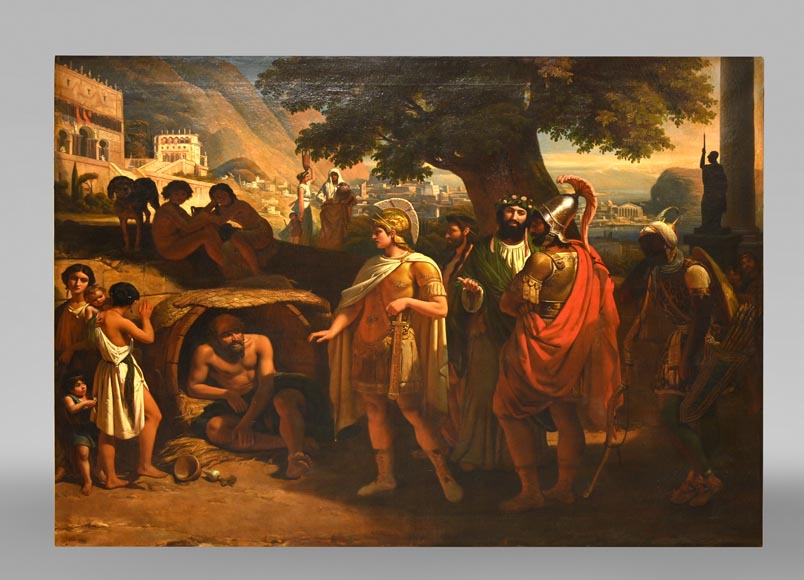 Jean-Auguste BARD, Alexander and Diogenes, 1838, Salon of 1839-1