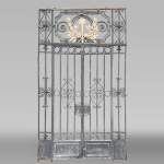 Cast-iron double leaf gate with frame