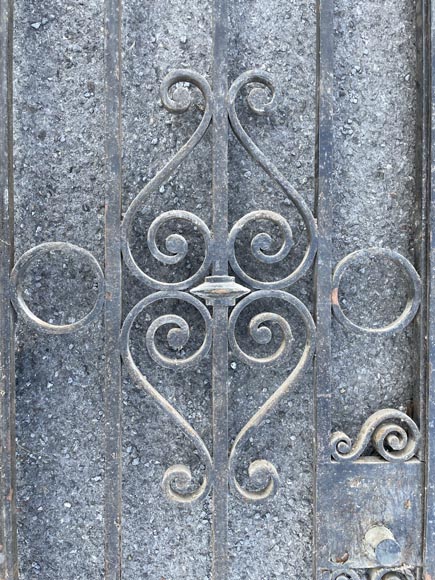 Cast-iron double leaf gate with frame-4